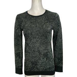 Lululemon Swiftly Breathe Long Sleeve Top Shirt 4 Floral Fauna Black Rhino Grey